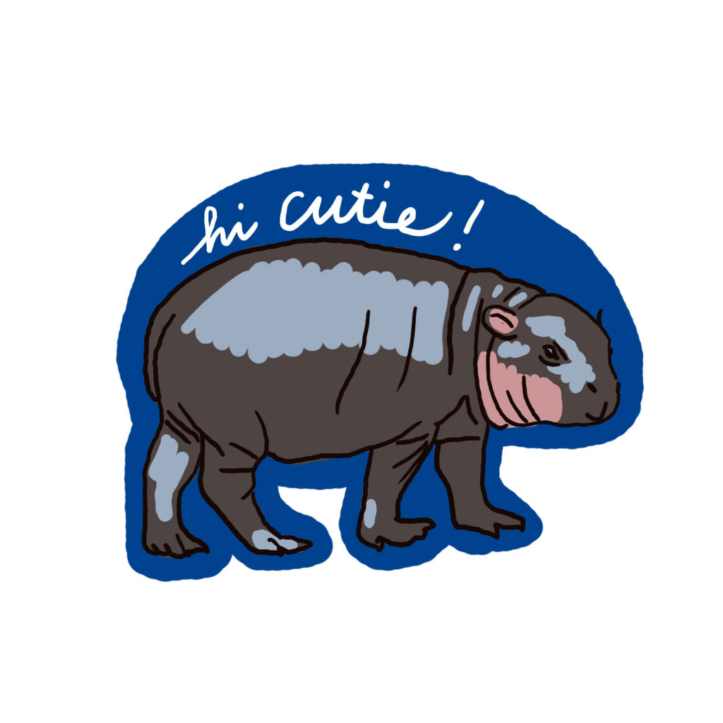 Pygmy Hippo Sticker