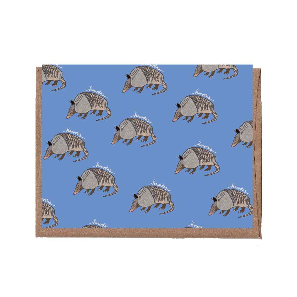 Howdy Armadillo Card