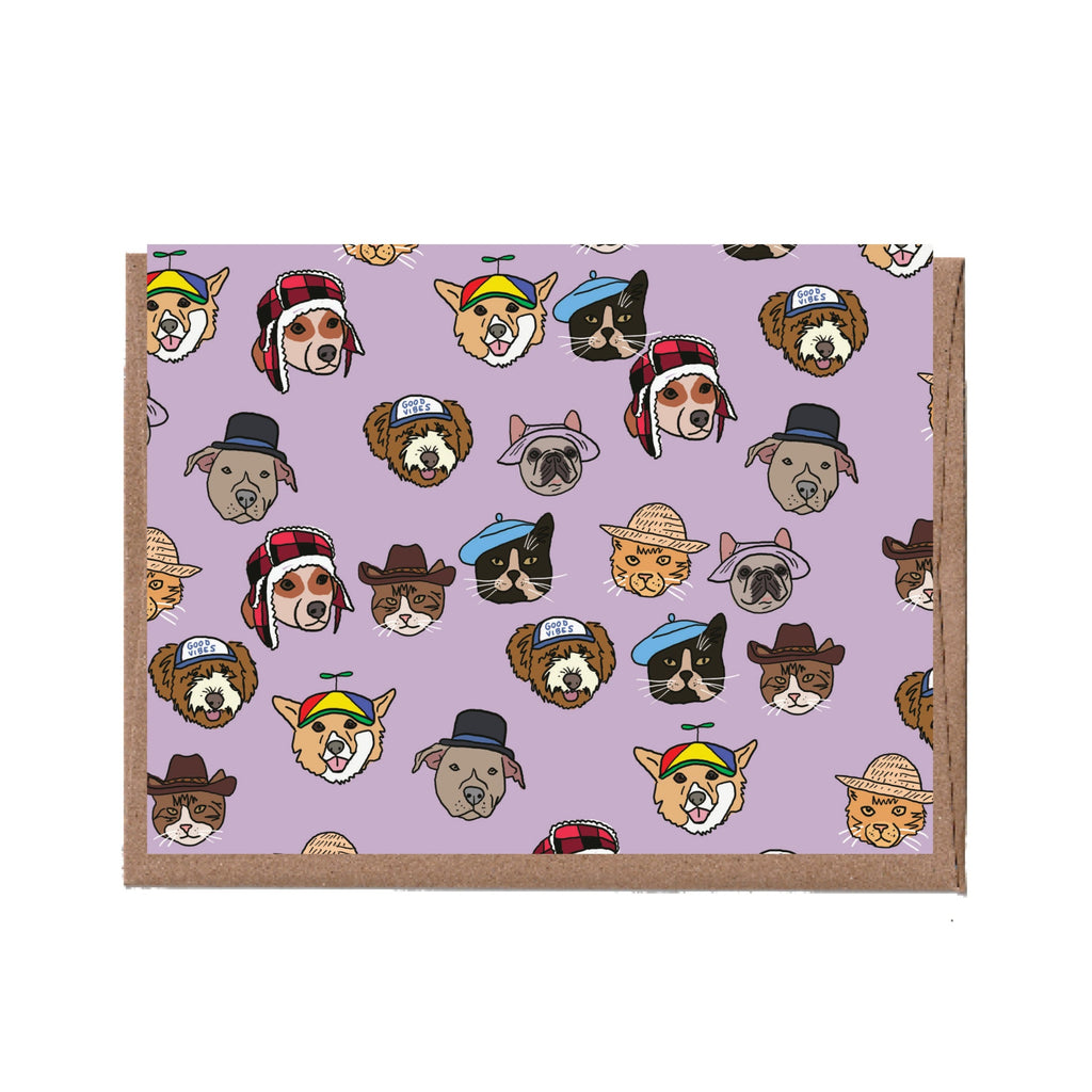 Pets with Hats Card