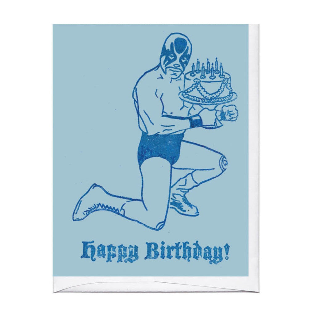 Luchador Birthday Card