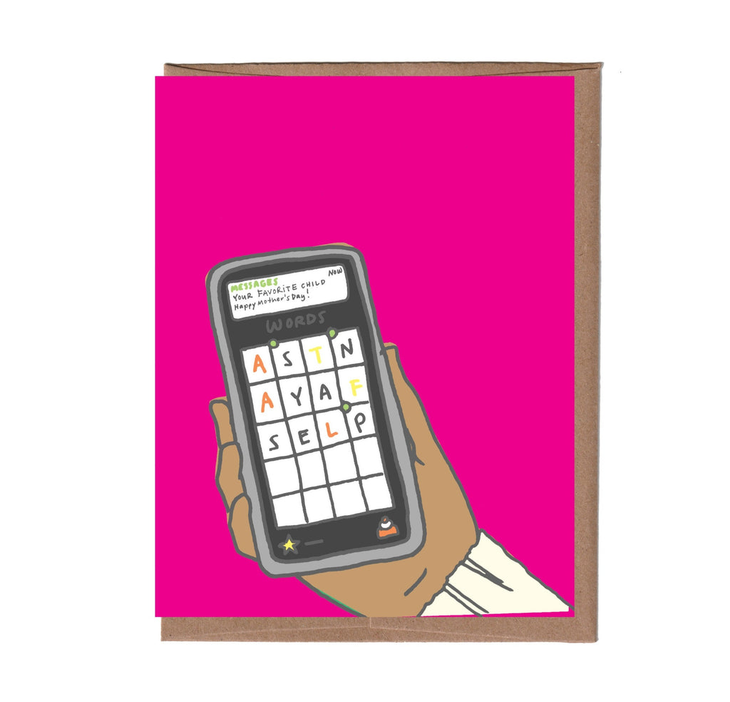 Word Game Mother's Day Card