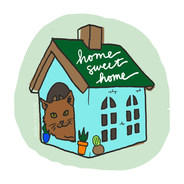 Cat House Sticker