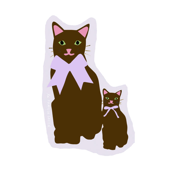 Cat & Kitten Sticker