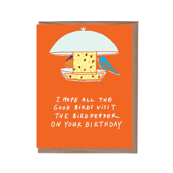 Bird Feeder Birthday Card