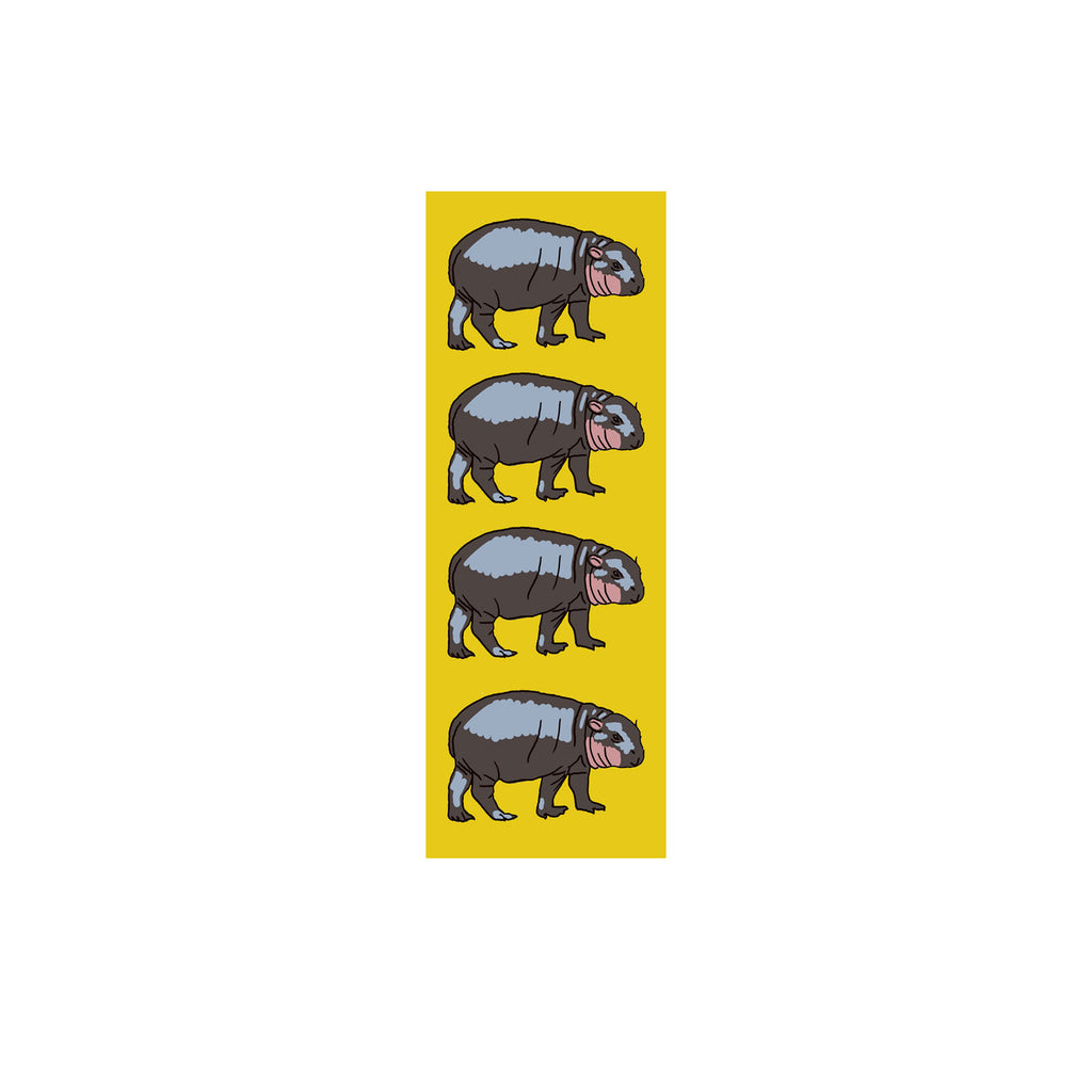Pygmy Hippo Double Sided Bookmark