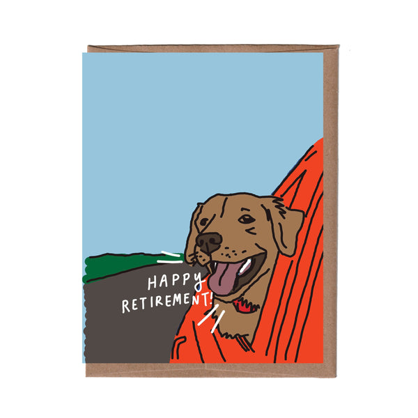 Dog in Window Retirement Card