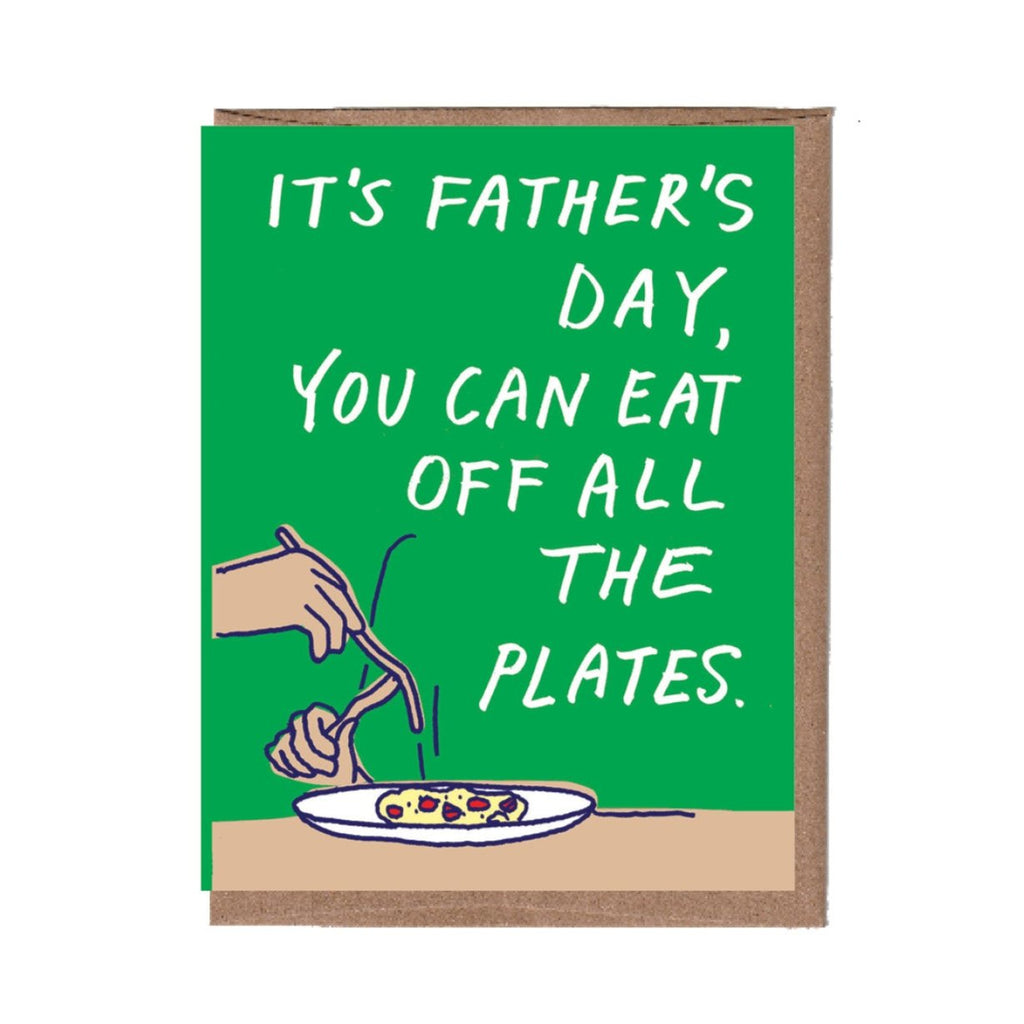 Eating off Plate Father's Day Card