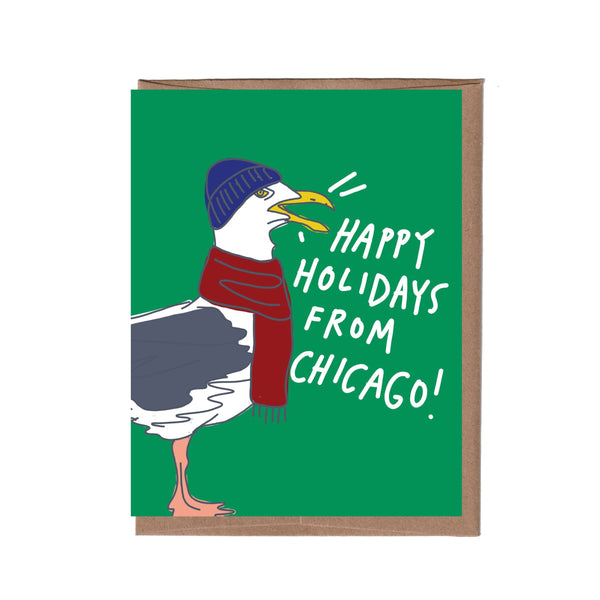 City Seagull Holiday Card
