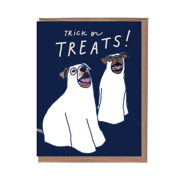 Ghost Dog Halloween Card