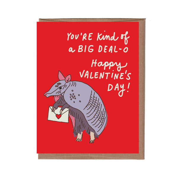 Armadillo Valentine Card