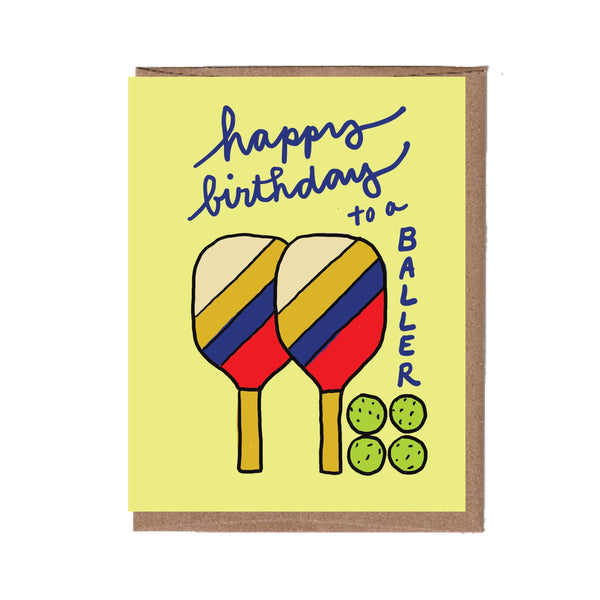 Pickleball Birthday Card