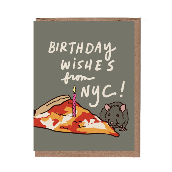 Pizza Rat NYC Birthday Card