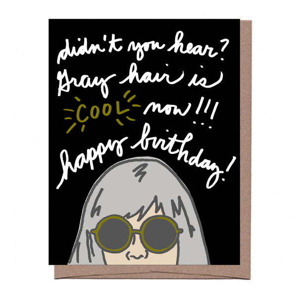 Gray Hair Birthday Card