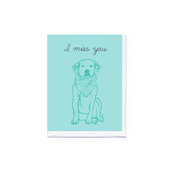 Miss You Dog Card
