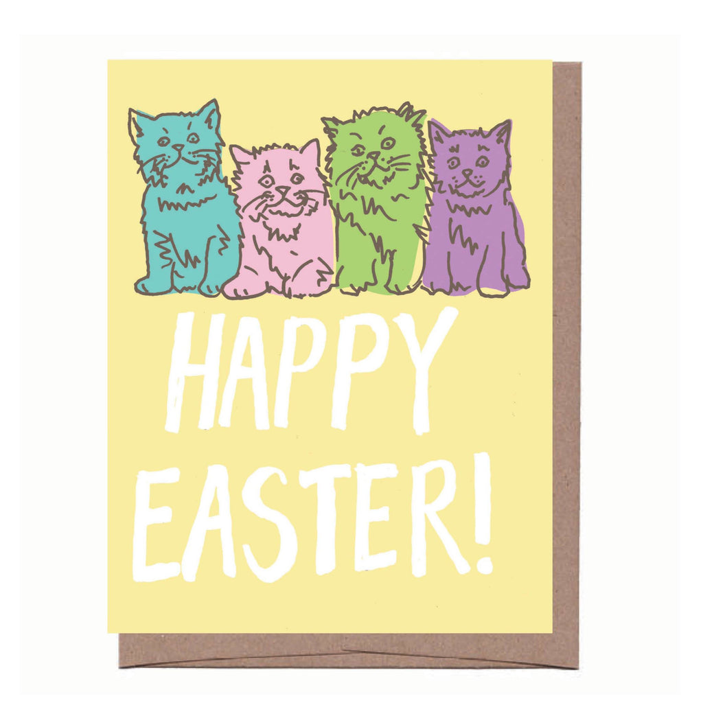Pastel Cats Easter Card