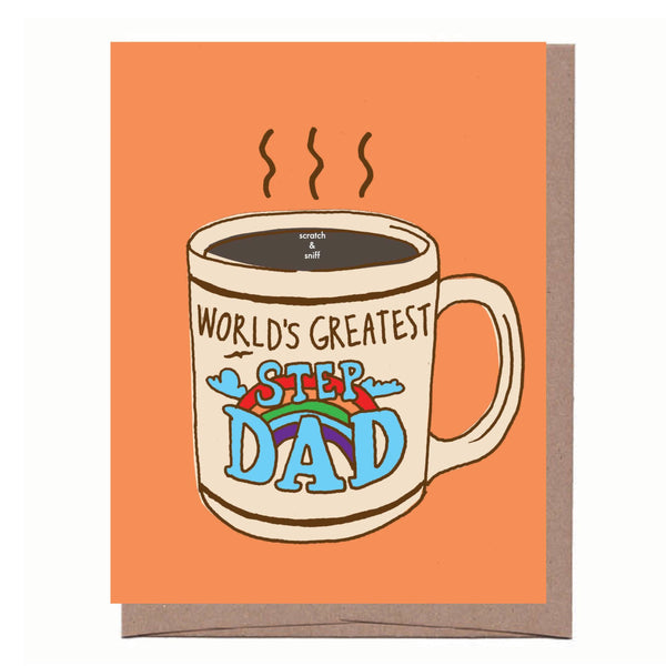 Scratch & Sniff Step Dad Mug Father's Day Card