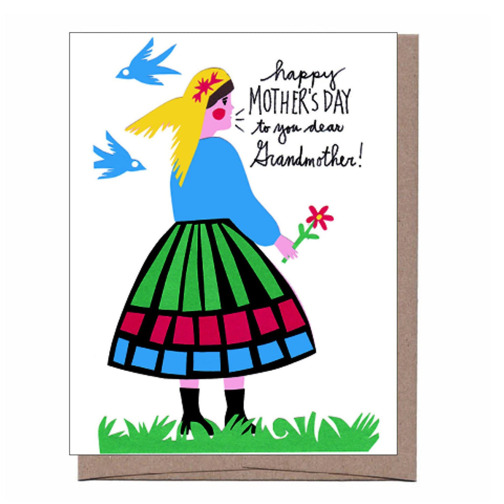 Folk Grandma Mother's Day Card