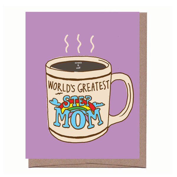 Scratch & Sniff Step Mom Mug Mother's Day Card