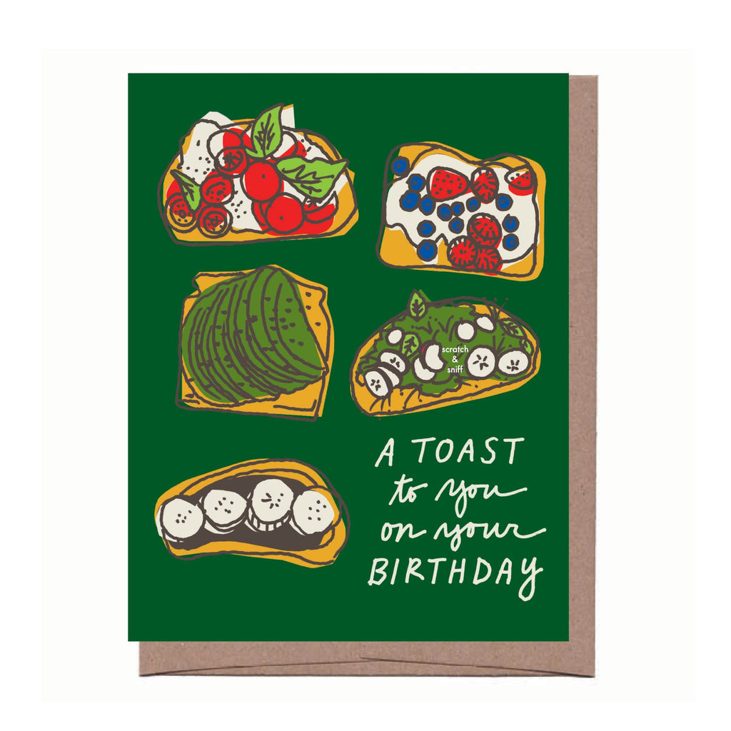 Scratch & Sniff Toast Birthday Card