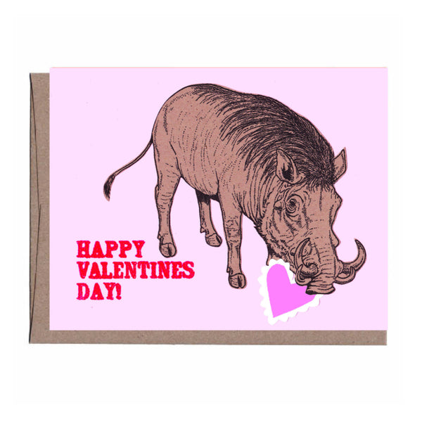 Warthog Valentine's Card