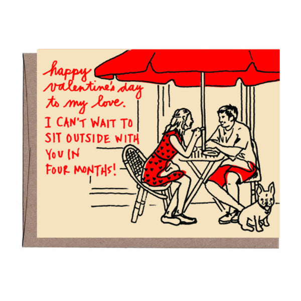 Sidewalk Cafe Valentine's Card