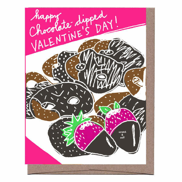 Scratch & Sniff Chocolate Dipped Valentine's Card